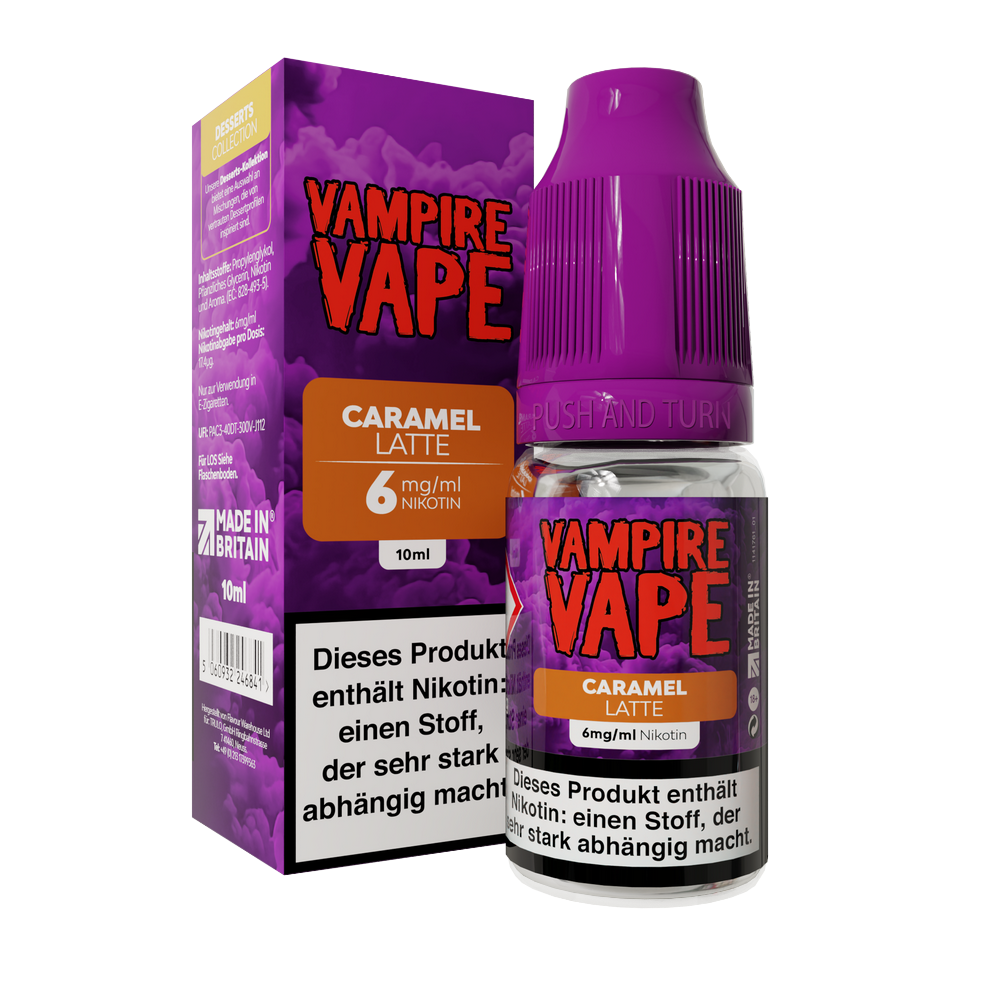 Vampire Vape - Caramel Latte 10ml 6mg/ml Nikotin