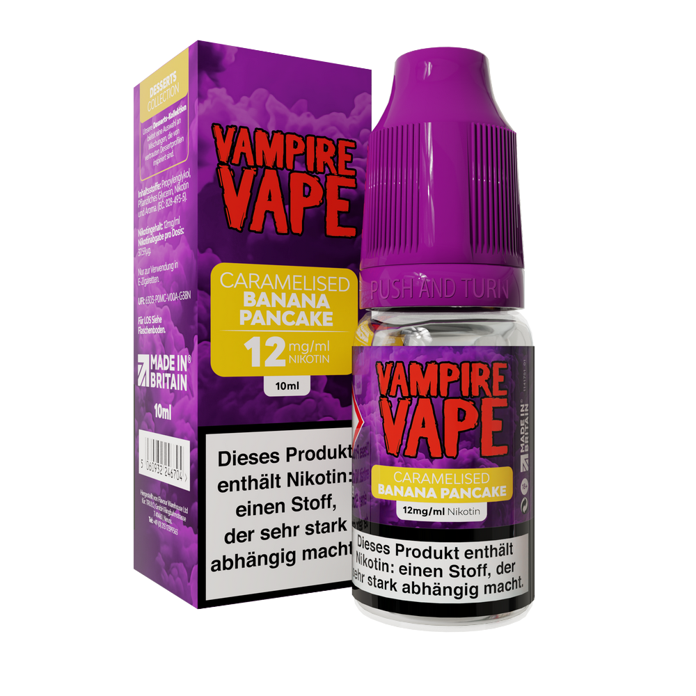 Vampire Vape - Caramelised Banana Pancake 10ml 12mg/ml Nikotin