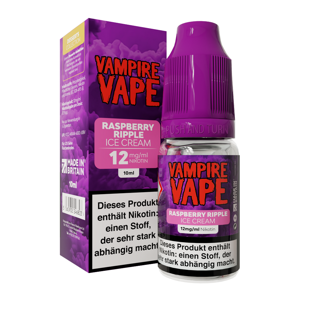 Vampire Vape - Raspberry Ripple Ice Cream 10ml 12mg/ml Nikotin