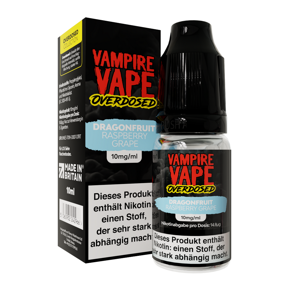 Vampire Vape - 10ml Nic Salts - Dragonfruit Raspberry Grape 20mg/ml Nikotinsalz