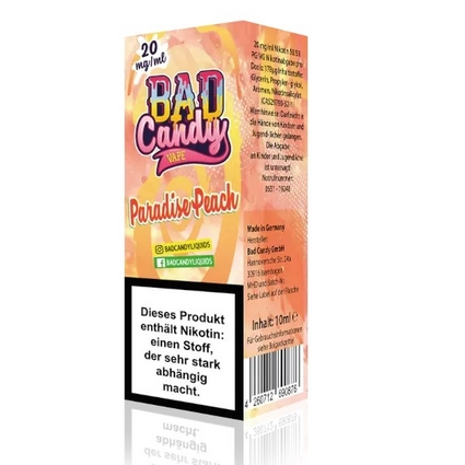 Bad Candy - Salts - Paradise Peach 10ml 20mg/ml Nikotinsalz