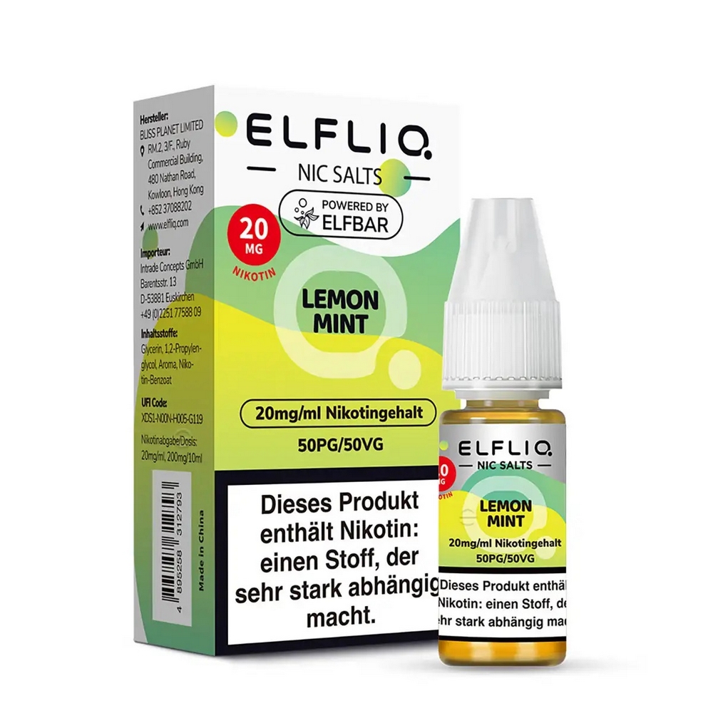 ELFLIQ - Lemon Mint - 10ml 20mg/ml Nikotinsalz Liquid