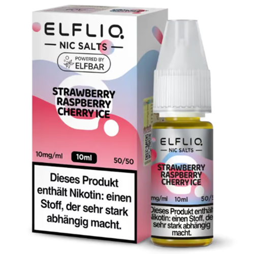 ELFLIQ - Strawberry Raspberry Cherry ICE - 10ml 10mg/ml Nikotinsalz