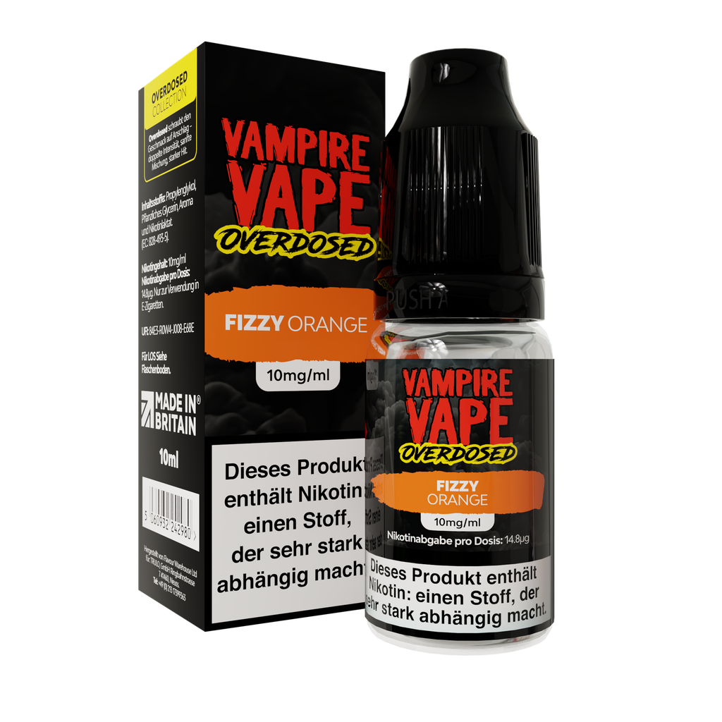 Vampire Vape - 10ml Nic Salts - Fizzy Orange 20mg/ml Nikotinsalz