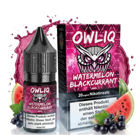 Owliq - Watermelon Blackcurrant 10ml 20mg/ml Nikotinsalz