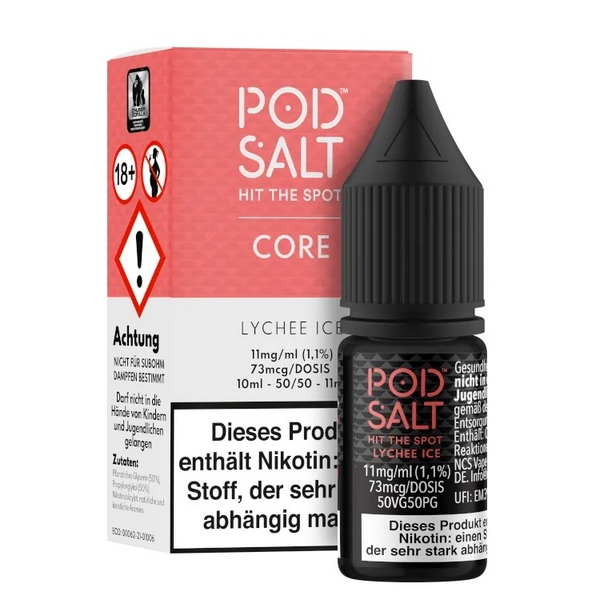 Pod Salt Core - Lychee ICE 10ml 20mg/ml Nikotinsalz