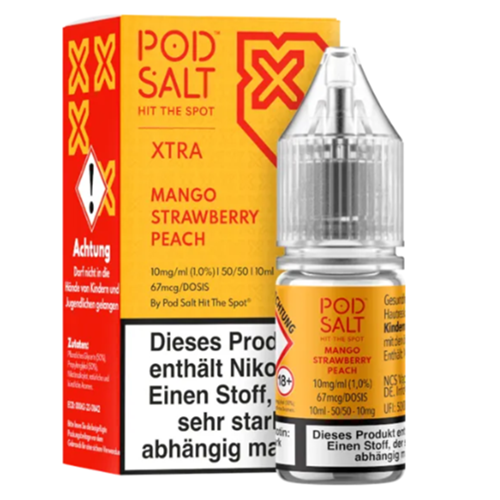 Pod Salt X - Mango Strawberry Peach  10mg/ml Nikotinsalz