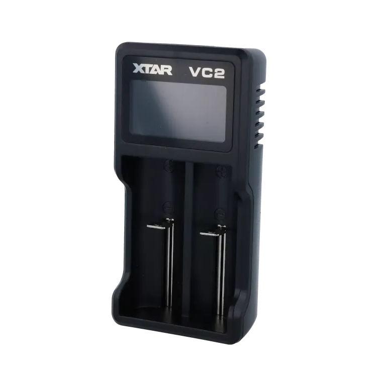 Xtar - VC2 Micro USB Ladegerät, Li-Ion, 2 slot, LCD Display
