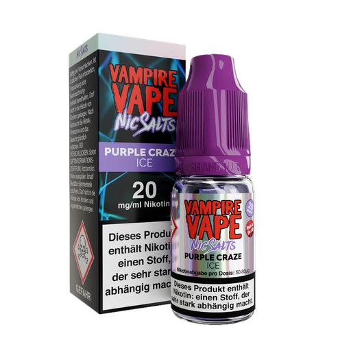 [VVNSPV20] Vampire Vape - 10ml Nic Salts - Purple Craze ICE 20mg/ml Nikotinsalz