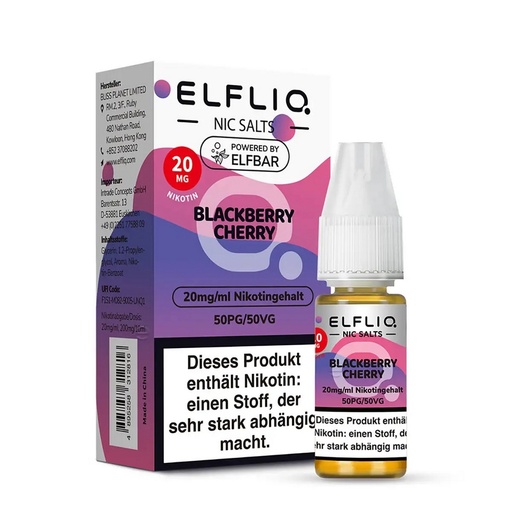 [ELFBLC020] ELFLIQ - Blackberry Cherry - 10ml 20mg/ml Nikotinsalz Liquid