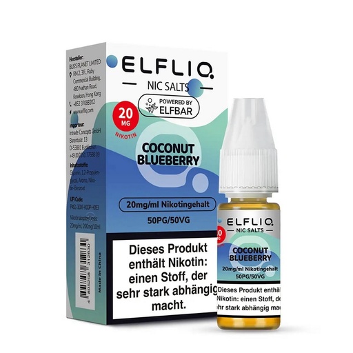 [ELFCOB020] ELFLIQ - Coconut Blueberry - 10ml 20mg/ml Nikotinsalz Liquid