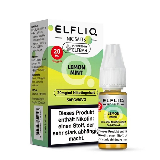 [ELFLEM020] ELFLIQ - Lemon Mint - 10ml 20mg/ml Nikotinsalz Liquid