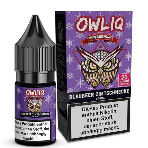 [OWLNSBLZ020] Owliq - Blaubeer Zimtschnecke 10ml 20mg/ml Nikotinsalz