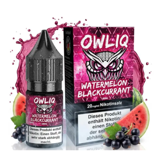 [OWLNSWB] Owliq - Watermelon Blackcurrant 10ml 20mg/ml Nikotinsalz
