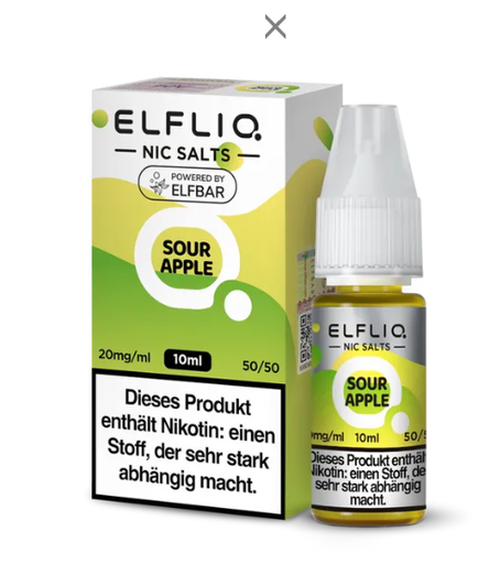 [ELFSO020] ELFLIQ - Sour Apple - 10ml 20mg/ml Nikotinsalz