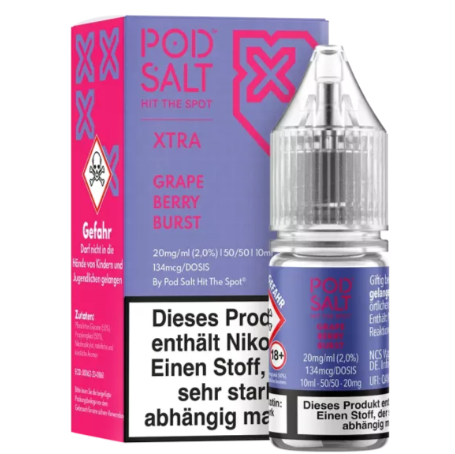 [PSXGR010] Pod Salt X - Grape Berry Burst 10mg/ml Nikotinsalz ++**
