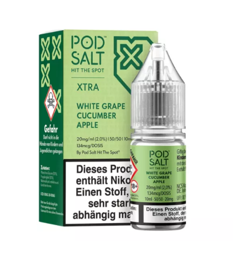[PSXWG020] Pod Salt X - White Grape Cucumber Apple 10ml 20mg/ml Nikotinsalz