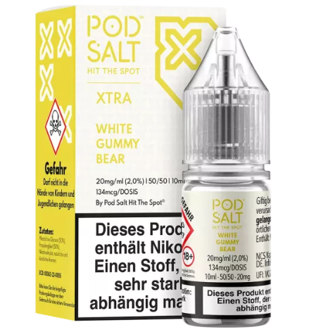 [PSXWH010] Pod Salt X - White Gummy Bear 10ml 20mg/ml Nikotinsalz
