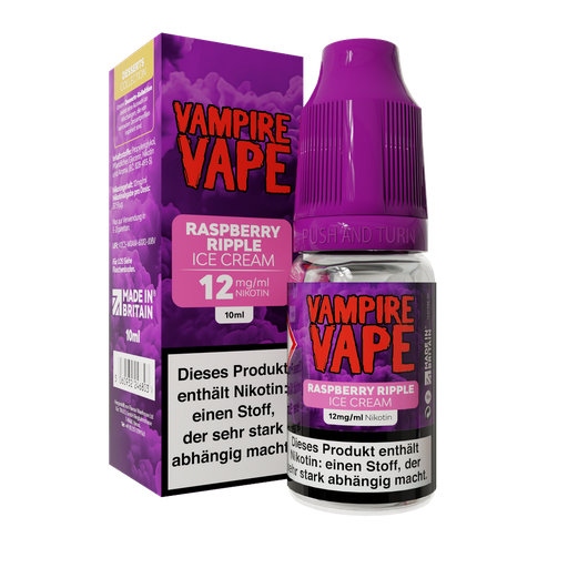 [VVNIDR012] Vampire Vape - Raspberry Ripple Ice Cream 10ml 12mg/ml Nikotin