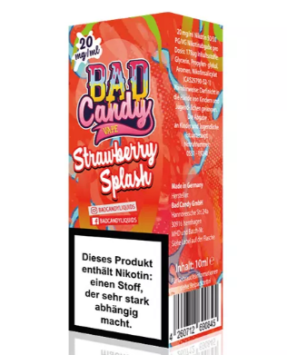[BCNSSS20] Bad Candy - Salts - Strawberry Splash 10ml 20mg/ml Nikotinsalz